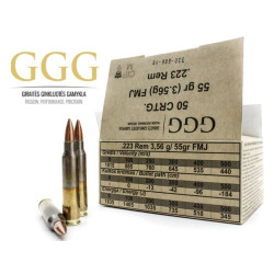 GGG Ammo, .223 Rem., 55grs FMJ